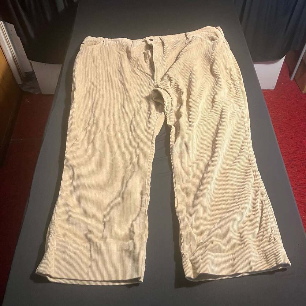 Sedgefield Vintage Beige Corduroy Pants Size 48x30 Made in USA